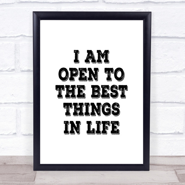 Best Things In Life Quote Print Poster Typography Word Art Picture