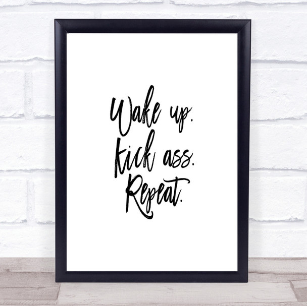 Wake Up Quote Print Poster Typography Word Art Picture