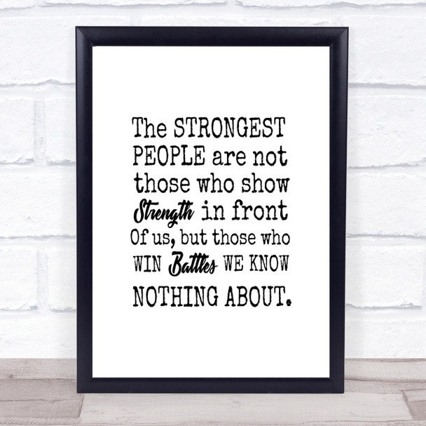 Win Battles Quote Print Poster Typography Word Art Picture