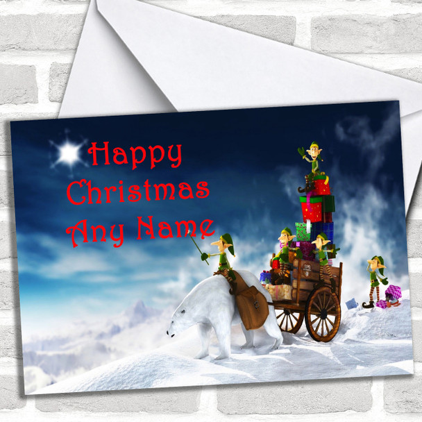 Elves Christmas Card Personalized