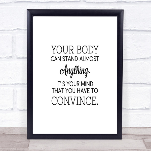 Your Body Quote Print Poster Typography Word Art Picture