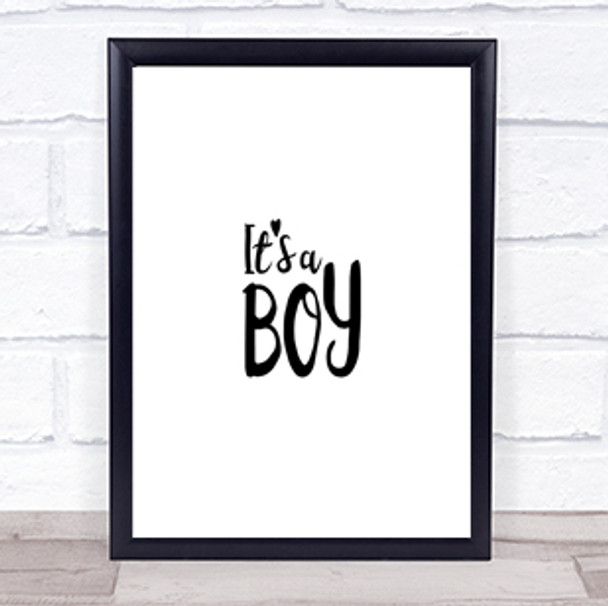 Boy Quote Print Poster Typography Word Art Picture