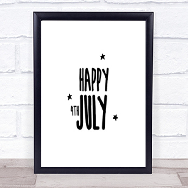4Th July Quote Print Poster Typography Word Art Picture