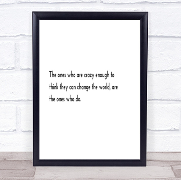 Change The World Quote Print Poster Typography Word Art Picture