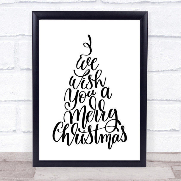 Christmas I Wish You A Merry Xmas Quote Print Poster Typography Word Art Picture