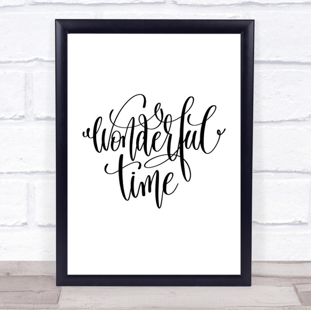 Christmas Wonderful Time Quote Print Poster Typography Word Art Picture