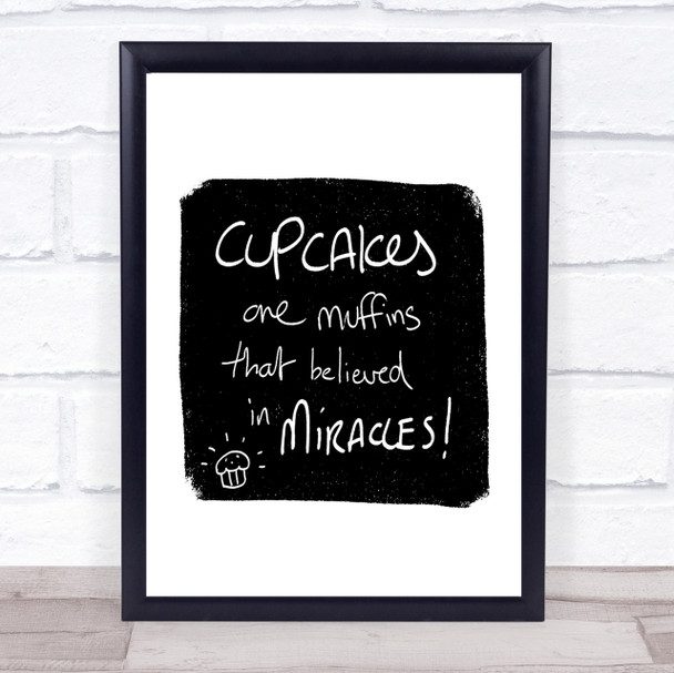 Cupcakes Muffins Quote Print Poster Typography Word Art Picture