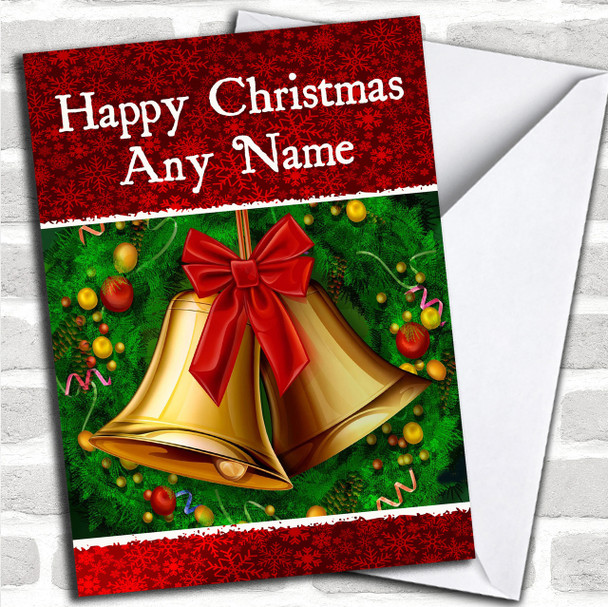 Bells Christmas Card Personalized