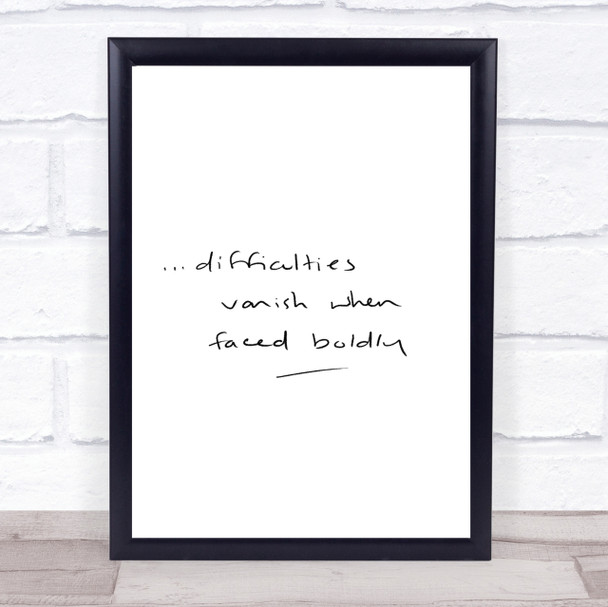 Difficulties Quote Print Poster Typography Word Art Picture