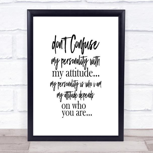 Don't Confuse Quote Print Poster Typography Word Art Picture