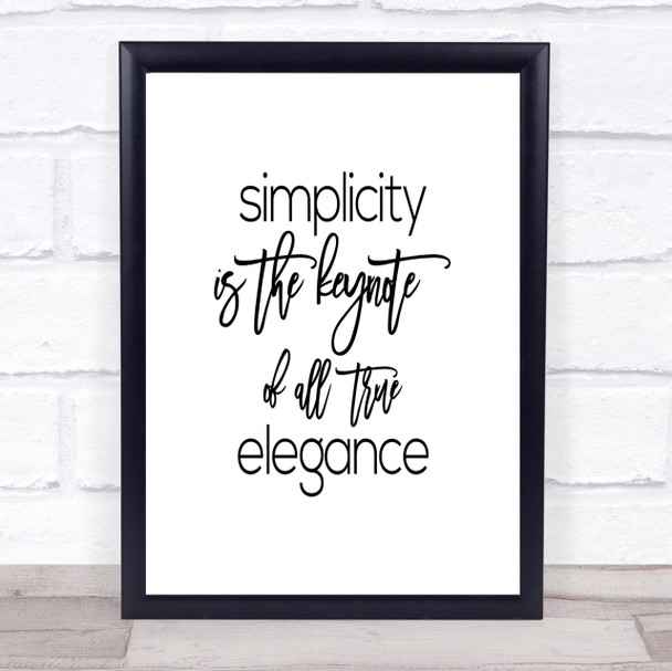 Elegance Quote Print Poster Typography Word Art Picture