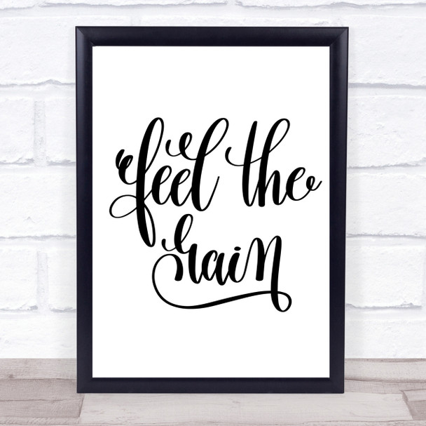 Feel The Gain Quote Print Poster Typography Word Art Picture