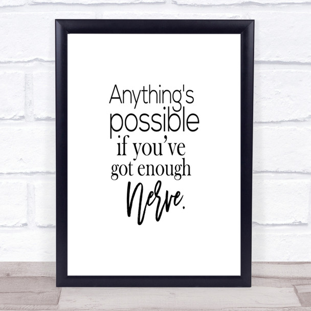 Anything's Possible Quote Print Poster Typography Word Art Picture
