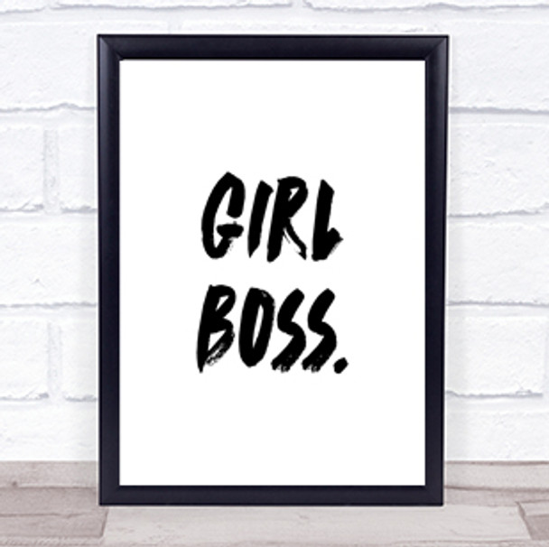 Girl Boss Bold Quote Print Poster Typography Word Art Picture