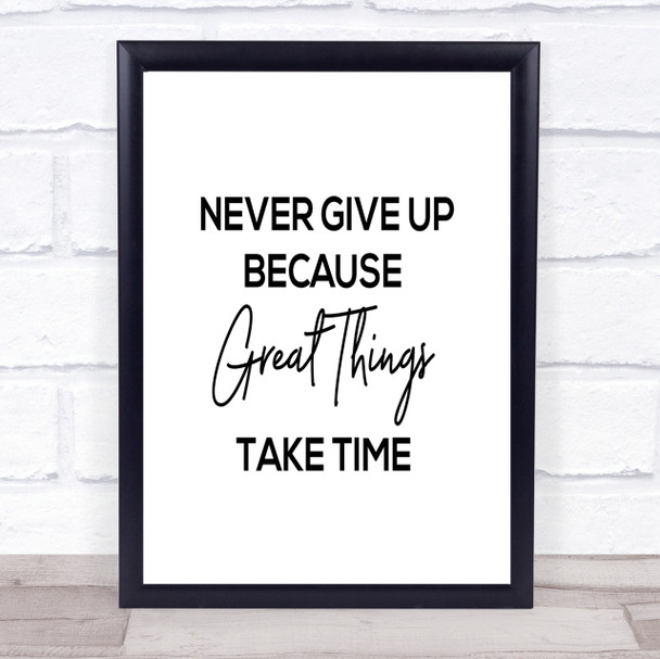 Great Things Quote Print Poster Typography Word Art Picture