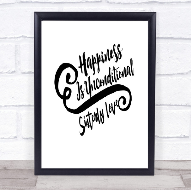 Happiness Is Quote Print Poster Typography Word Art Picture