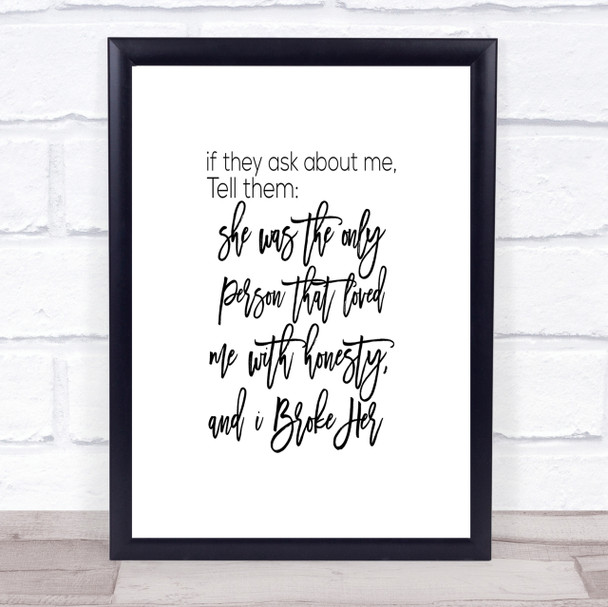 Ask About Me Quote Print Poster Typography Word Art Picture