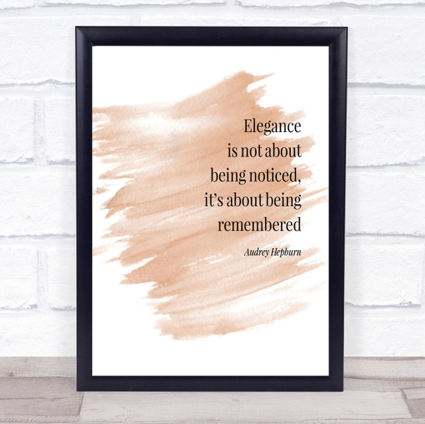 Audrey Hepburn Elegance Quote Poster Print