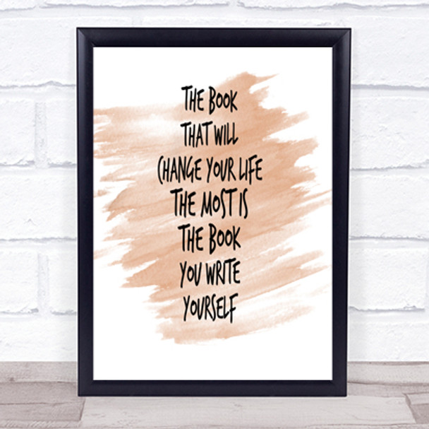 The Book That Will Change Your Life Quote Poster Print