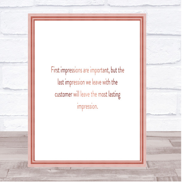 Impression We Leave Has A Lasting Effect Quote Print Wall Art