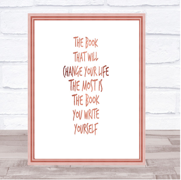 The Book That Will Change Your Life Quote Print Wall Art