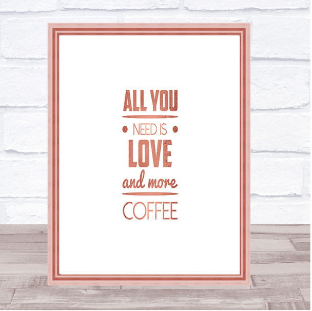 All You Need Is Love Coffee Quote Print Picture