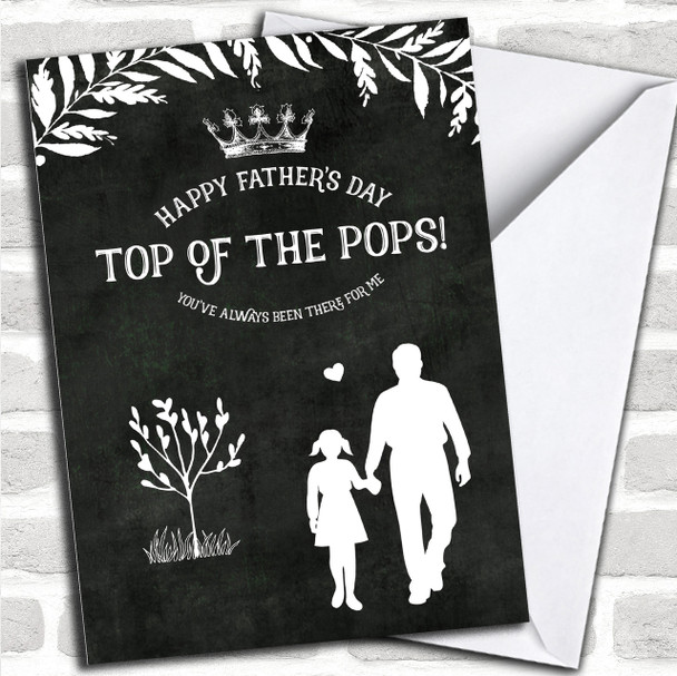 Chalk Top Of The Pops Personalized Father's Day Card Chalk Top Of The Pops Personalized Father's Day Card