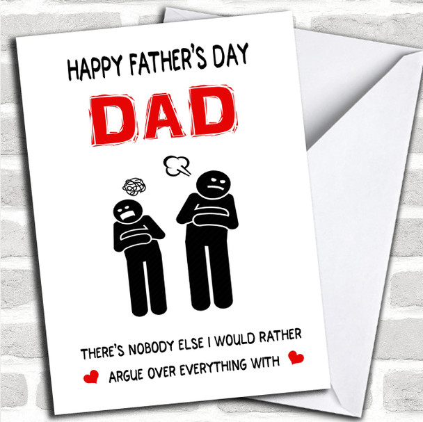 Funny Joke Argue Personalized Father's Day Card