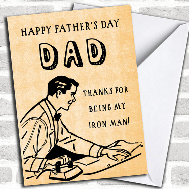 Funny Joke Iron Man Personalized Father's Day Card