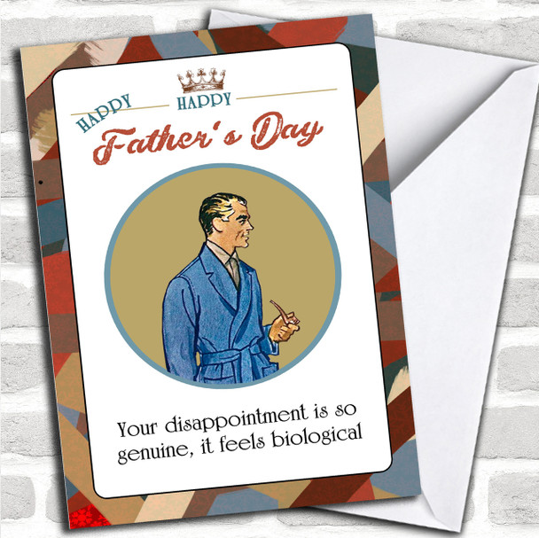 Funny Retro Quote Card Like A Dad Stepdad Personalized Father's Day Card