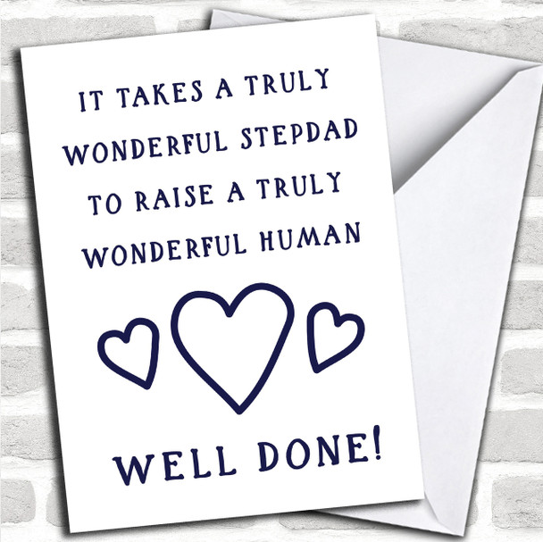 Funny Well Done Stepdad Personalized Father's Day Card