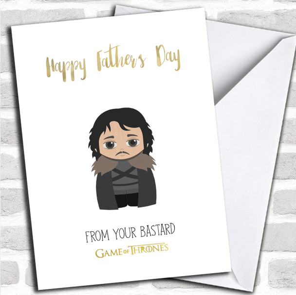 Game Of Thrones Jon Snow Bastard Son Personalized Father's Day Card