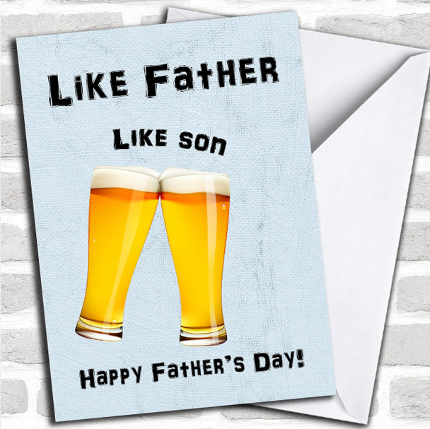 Like Father Like Son Pint Personalized Father's Day Card