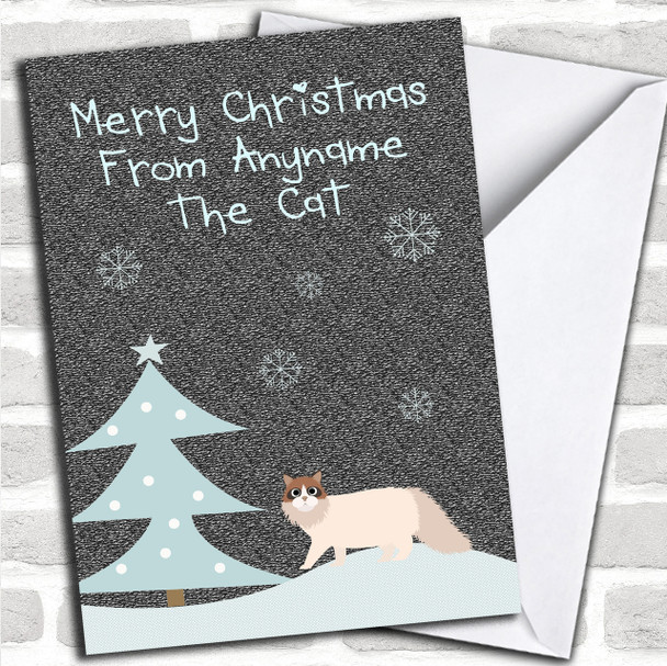 From Or To The Cream Cat Personalized Christmas Card