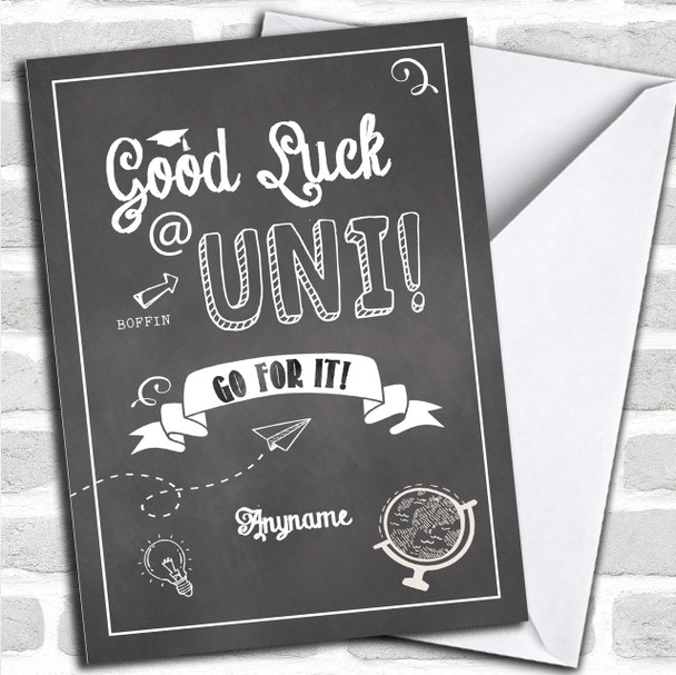 Uni Chalk Personalized Good Luck Card