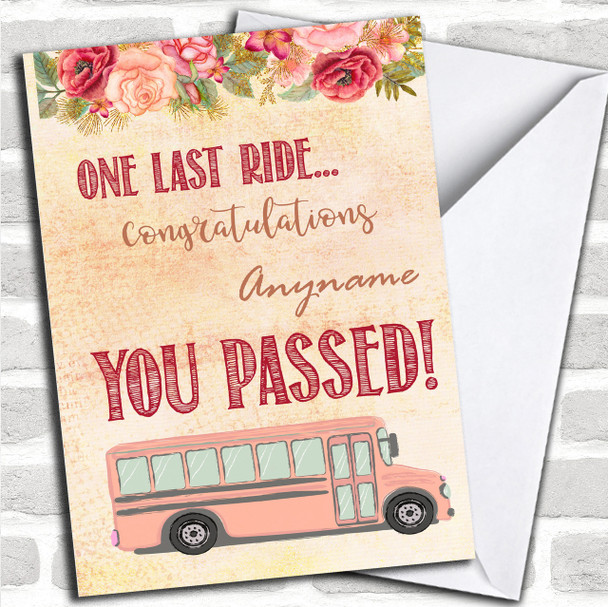 You Passed Exams One Last Ride Vintage Personalized Good Luck Card