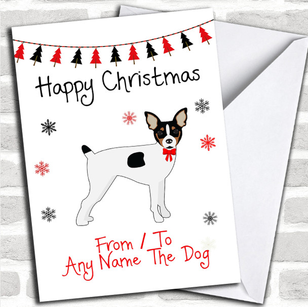 Toy Fox Terrier Brown From Or To The Dog Pet Personalized Christmas Card Toy Fox Terrier Brown From Or To The Dog Pet Personalized Christmas Card