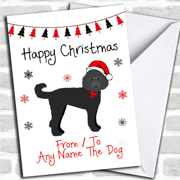 Labradoodle From Or To The Dog Pet Personalized Christmas Card