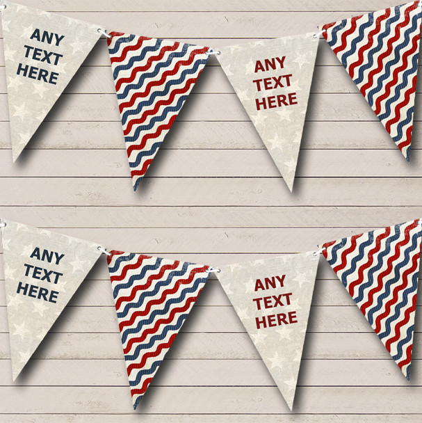 American Flag Stars Colours Personalized Carnival, Fete & Street Party Bunting Flag Banner