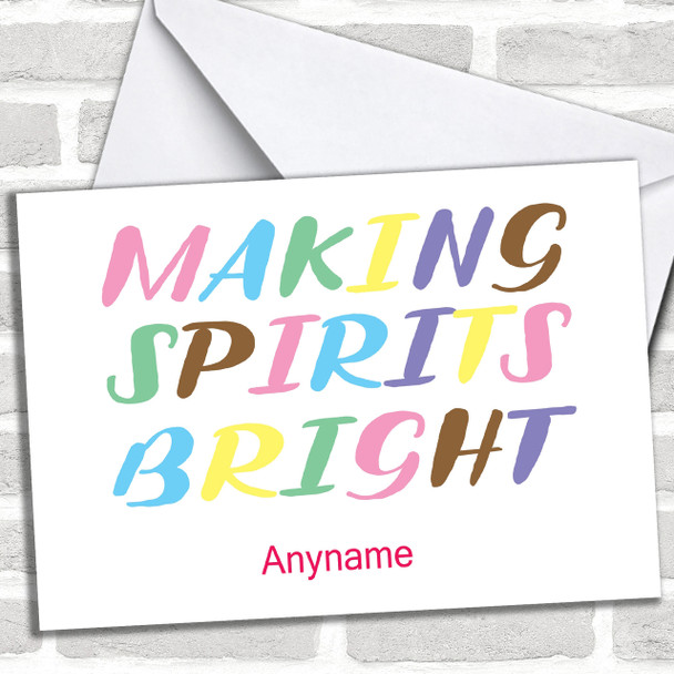 Making Spirits Bright Personalized Christmas Card