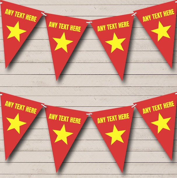 Vietnam Flag Personalized Birthday Party Bunting Flag Banner