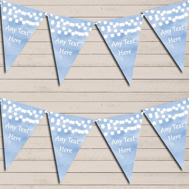 Blue Watercolour Lights Birthday Bunting Garland Party Banner