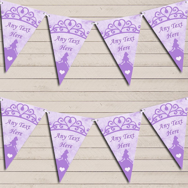 Purple Vintage Princess Children's Birthday Bunting Garland Party Banner