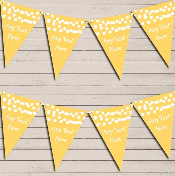 Yellow Watercolour Lights Tea Party Bunting Garland Party Banner