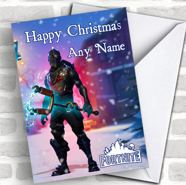 Fortnite Game Black Knight Personalized Children's Christmas Card