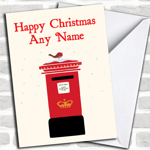 Post box Christmas Card Personalized