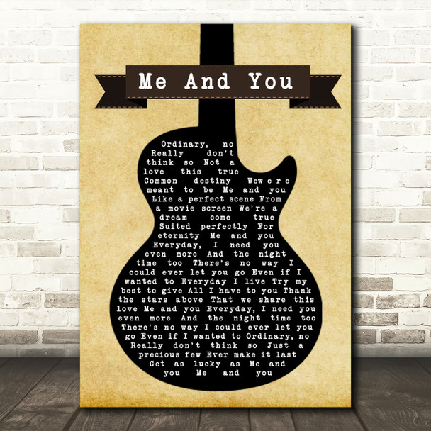 Kenny Chesney Me And You Black Guitar Song Lyric Quote Print Kenny Chesney Me And You Black Guitar Song Lyric Quote Print