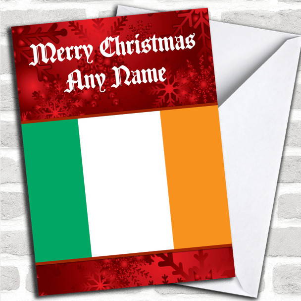 Irish Flag / Ireland Personalized Christmas Card