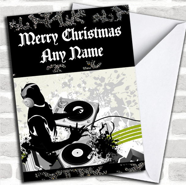 Cool Dj Personalized Christmas Card