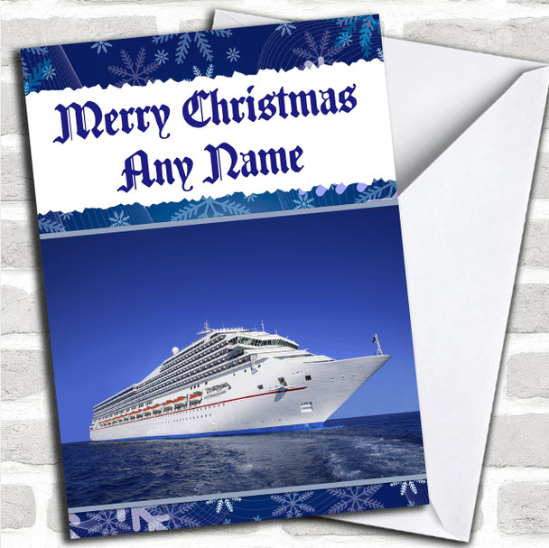 Cruise Ship Personalized Christmas Card